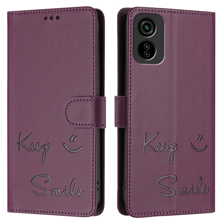 For Tecno Pop 6c / itel A18 Smile Embossing RFID Leather Phone Case