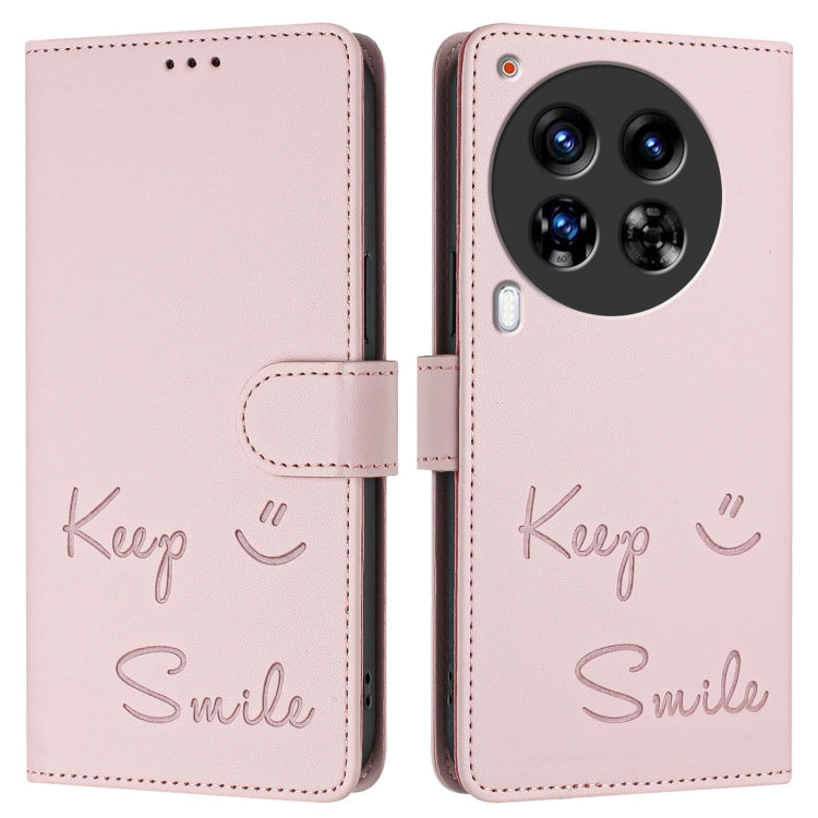 For Tecno Camon 30 Premier 5G Smile Embossing RFID Leather Phone Case