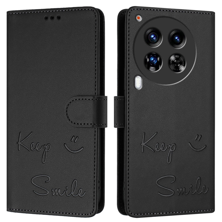 For Tecno Camon 30 Premier 5G Smile Embossing RFID Leather Phone Case