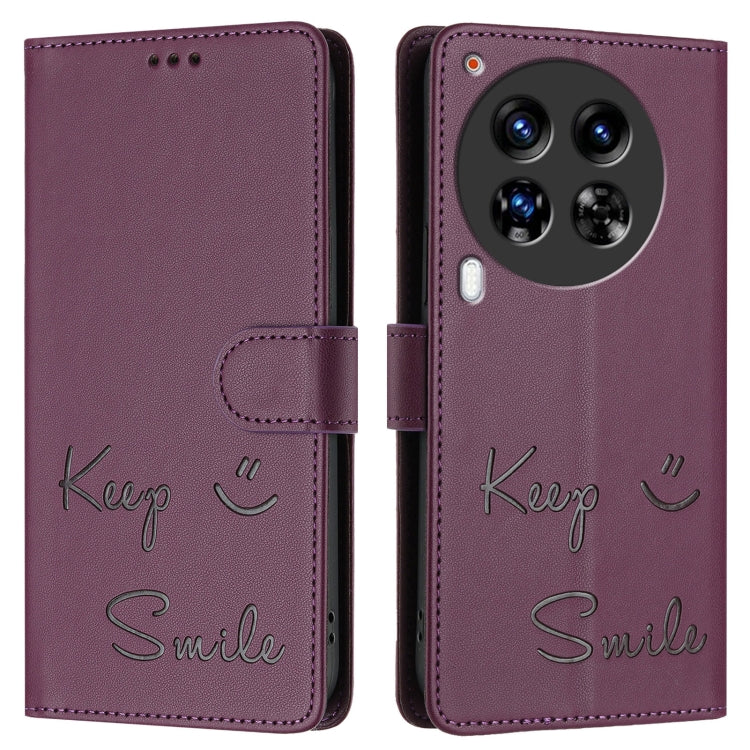 For Tecno Camon 30 Premier 5G Smile Embossing RFID Leather Phone Case