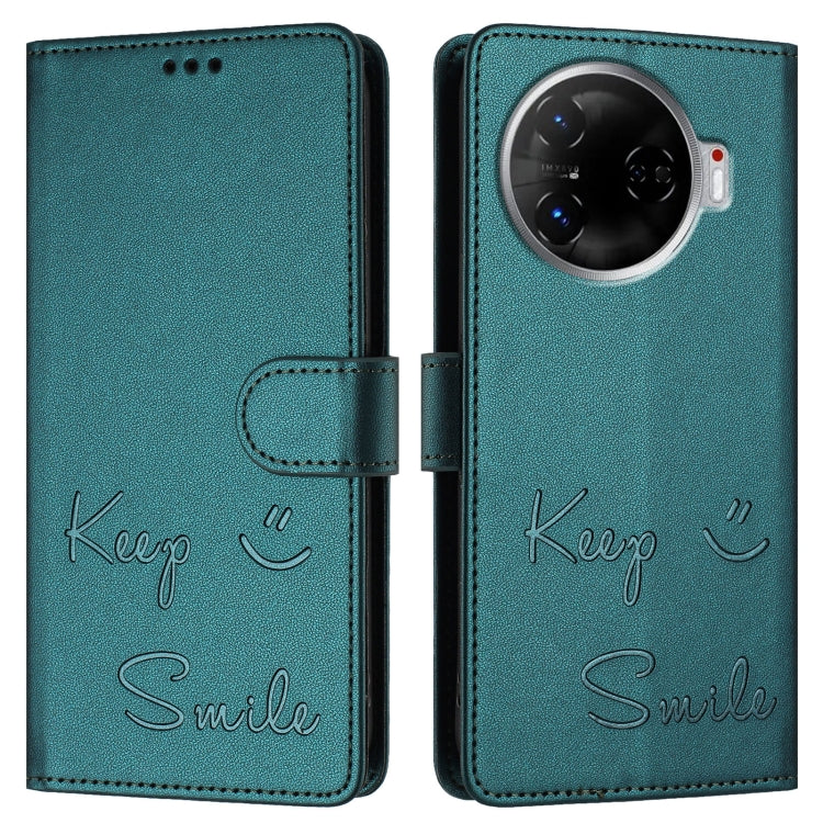 For Tecno Camon 30 Pro 5G Smile Embossing RFID Leather Phone Case