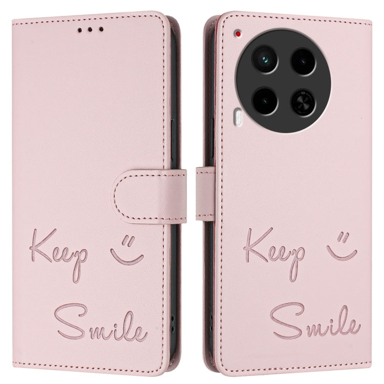 For Tecno Camon 30 5G / 4G Smile Embossing RFID Leather Phone Case