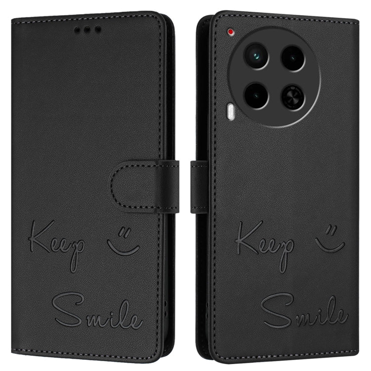 For Tecno Camon 30 5G / 4G Smile Embossing RFID Leather Phone Case