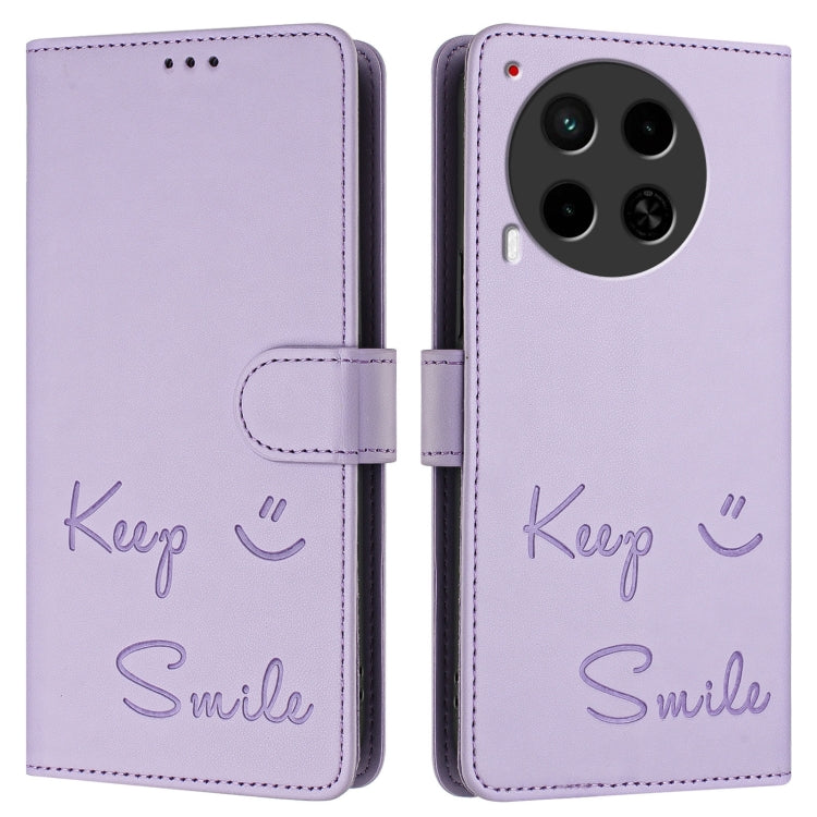 For Tecno Camon 30 5G / 4G Smile Embossing RFID Leather Phone Case