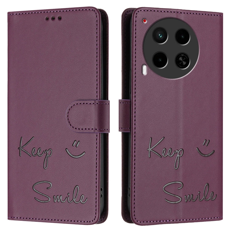 For Tecno Camon 30 5G / 4G Smile Embossing RFID Leather Phone Case