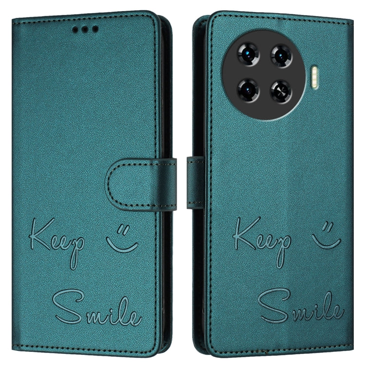 For Tecno Spark 20 Pro+ Smile Embossing RFID Leather Phone Case