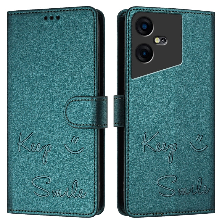 For Tecno Pova Neo 3 Smile Embossing RFID Leather Phone Case