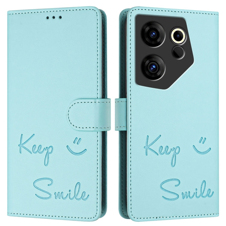 For Tecno Camon 20 Premier 5G Smile Embossing RFID Leather Phone Case
