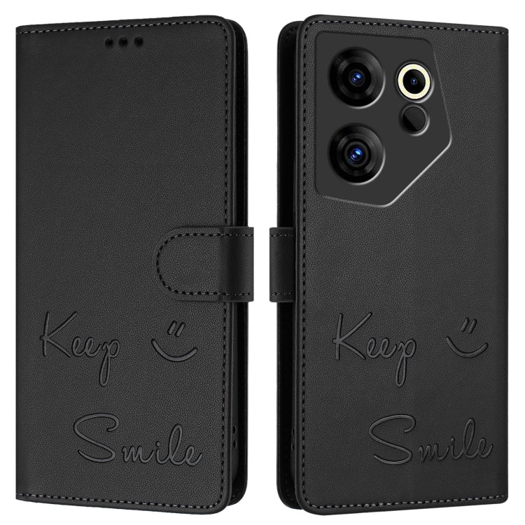 For Tecno Camon 20 Premier 5G Smile Embossing RFID Leather Phone Case