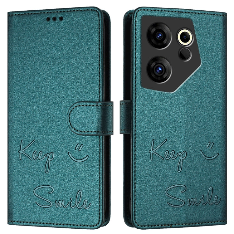 For Tecno Camon 20 Premier 5G Smile Embossing RFID Leather Phone Case