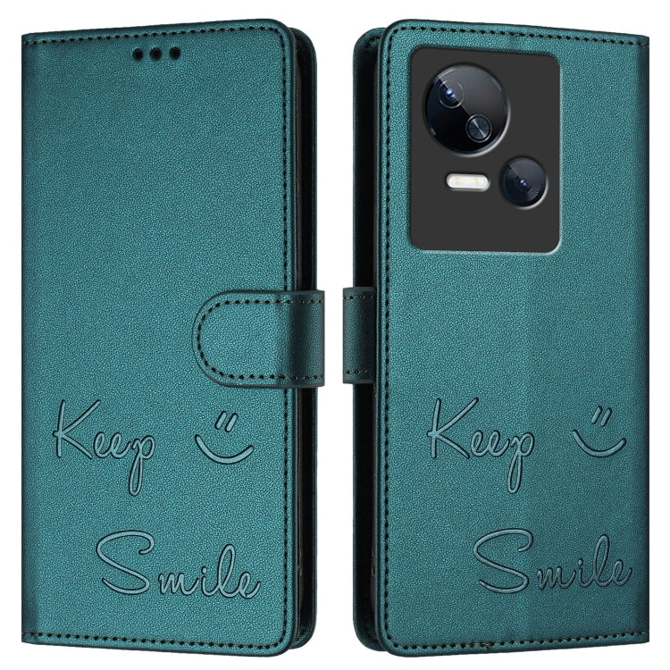 For Tecno Spark 10 5G Smile Embossing RFID Leather Phone Case