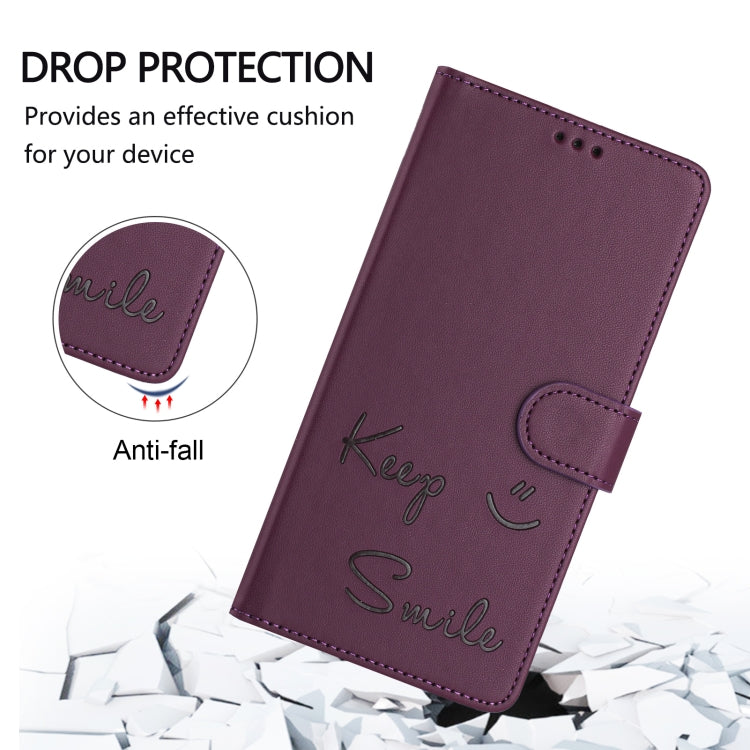 For Tecno Spark 10 Pro Smile Embossing RFID Leather Phone Case