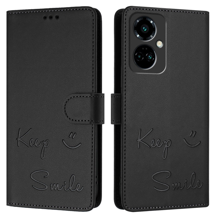 For Tecno Camon 19 Pro 5G Smile Embossing RFID Leather Phone Case
