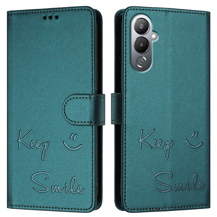 For Tecno Pova 4 Smile Embossing RFID Leather Phone Case