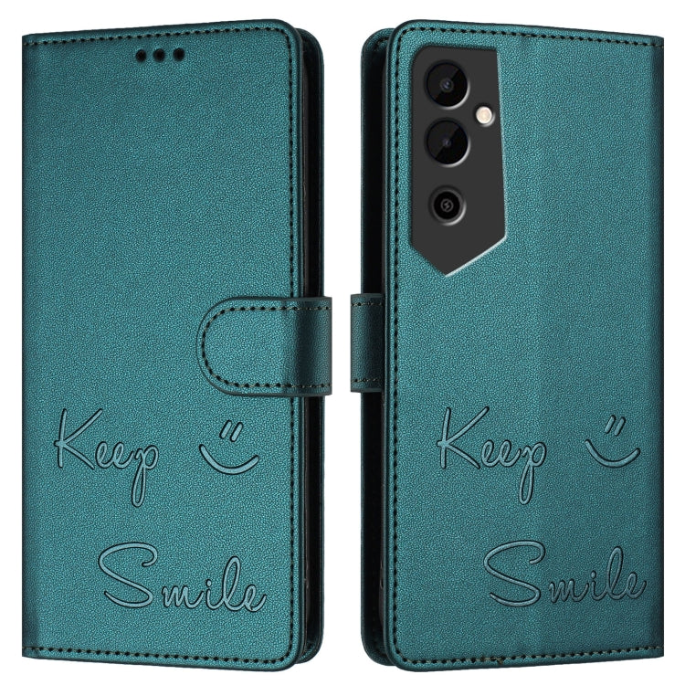 For Tecno Pova Neo 2 Smile Embossing RFID Leather Phone Case
