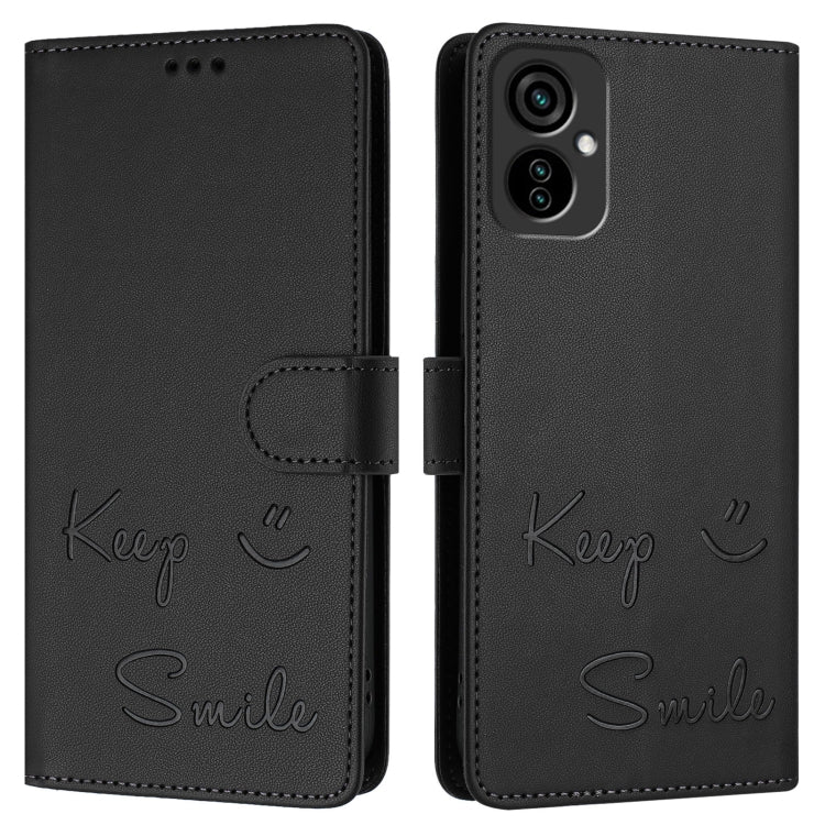 For Tecno Spark 9 Pro / Spark 9T Smile Embossing RFID Leather Phone Case