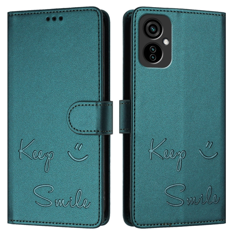 For Tecno Camon 19 Neo Smile Embossing RFID Leather Phone Case