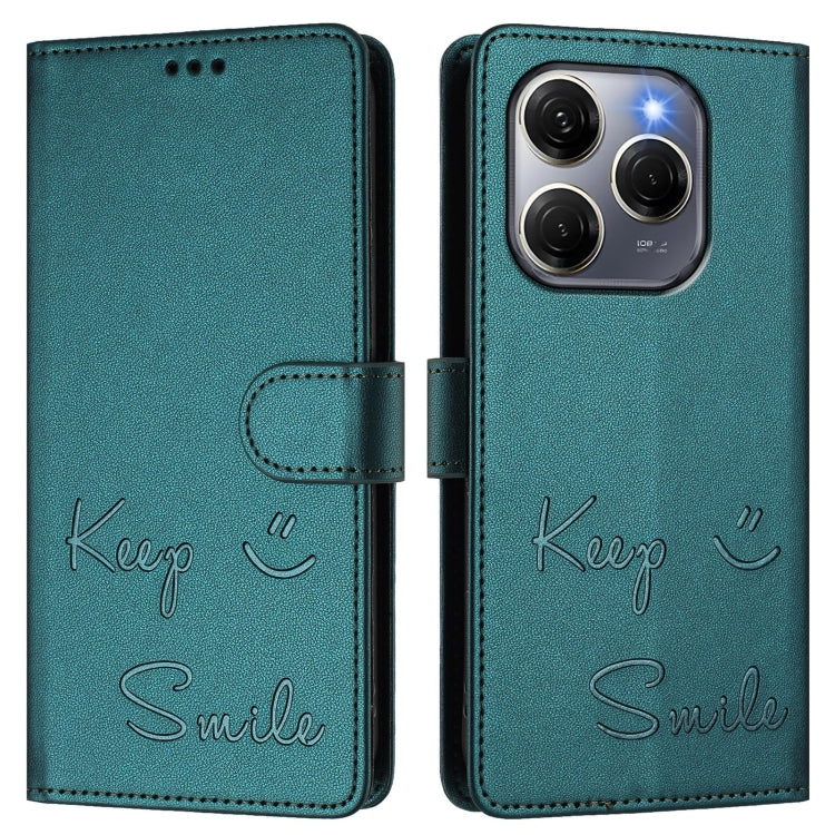 For Tecno Spark 20 Pro 5G Smile Embossing RFID Leather Phone Case