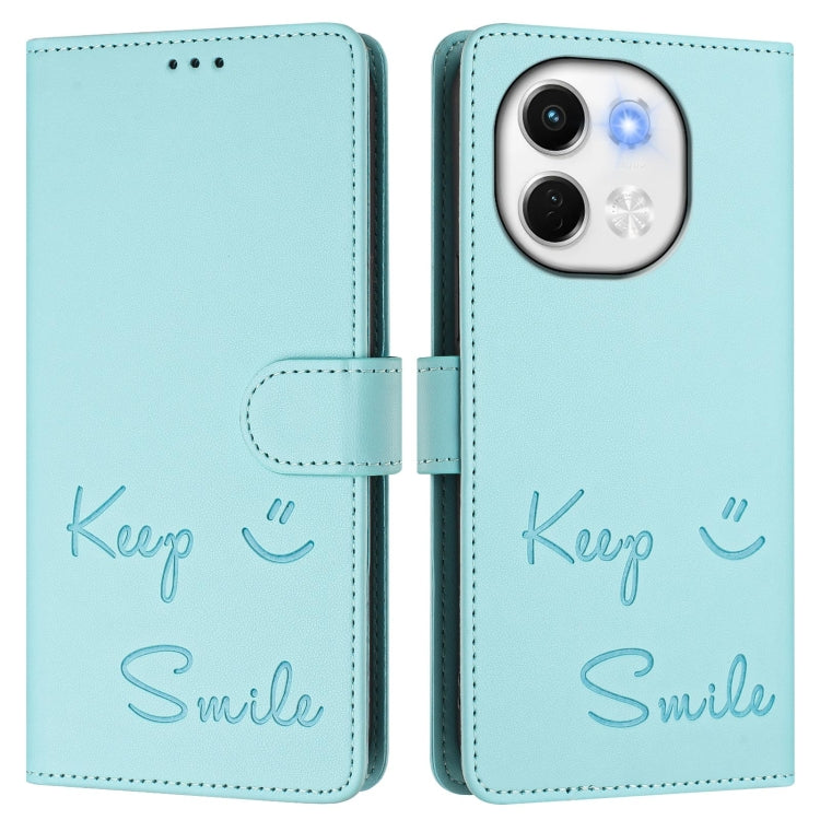For Tecno Spark 30 5G Smile Embossing RFID Leather Phone Case
