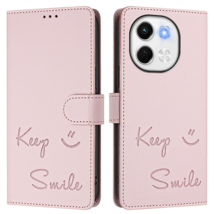 For Tecno Spark 30 5G Smile Embossing RFID Leather Phone Case