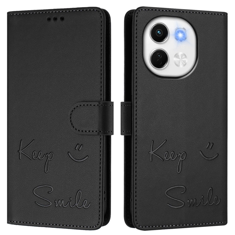 For Tecno Spark 30 5G Smile Embossing RFID Leather Phone Case
