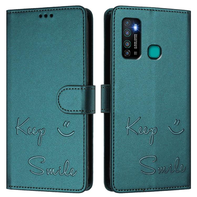 For Tecno Camon 15 / 15 Air Smile Embossing RFID Leather Phone Case