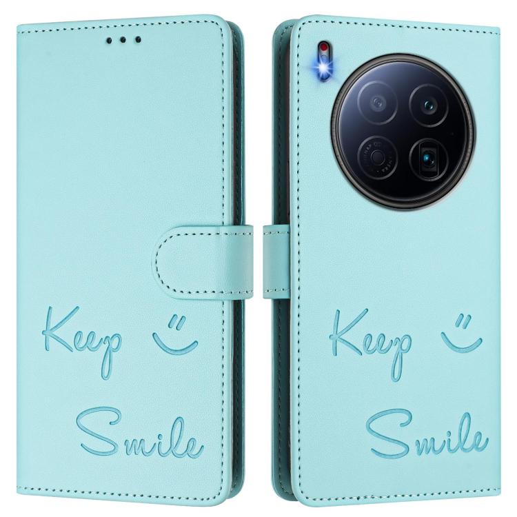 For Tecno Camon 40 Premier Smile Embossing RFID Leather Phone Case
