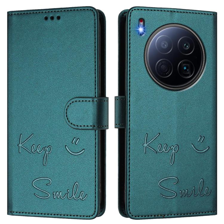 For Tecno Camon 40 Premier Smile Embossing RFID Leather Phone Case