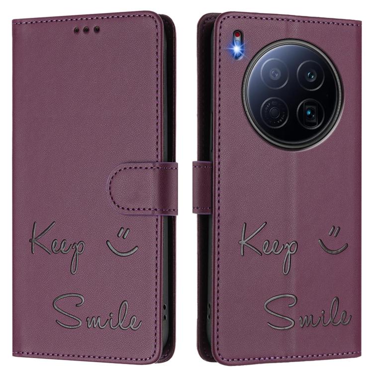 For Tecno Camon 40 Premier Smile Embossing RFID Leather Phone Case