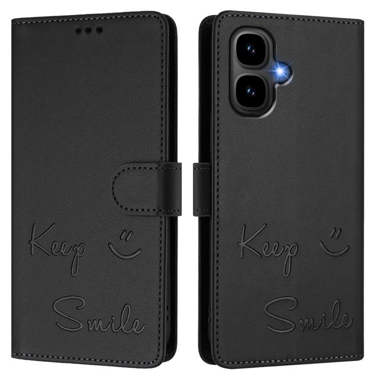 For Tecno Pop 10 / Infinix Smart 10 4G Smile Embossing RFID Leather Phone Case