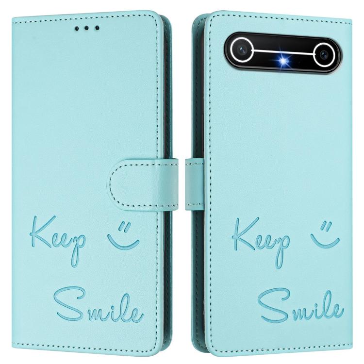 For Tecno Spark Slim 5G Smile Embossing RFID Leather Phone Case