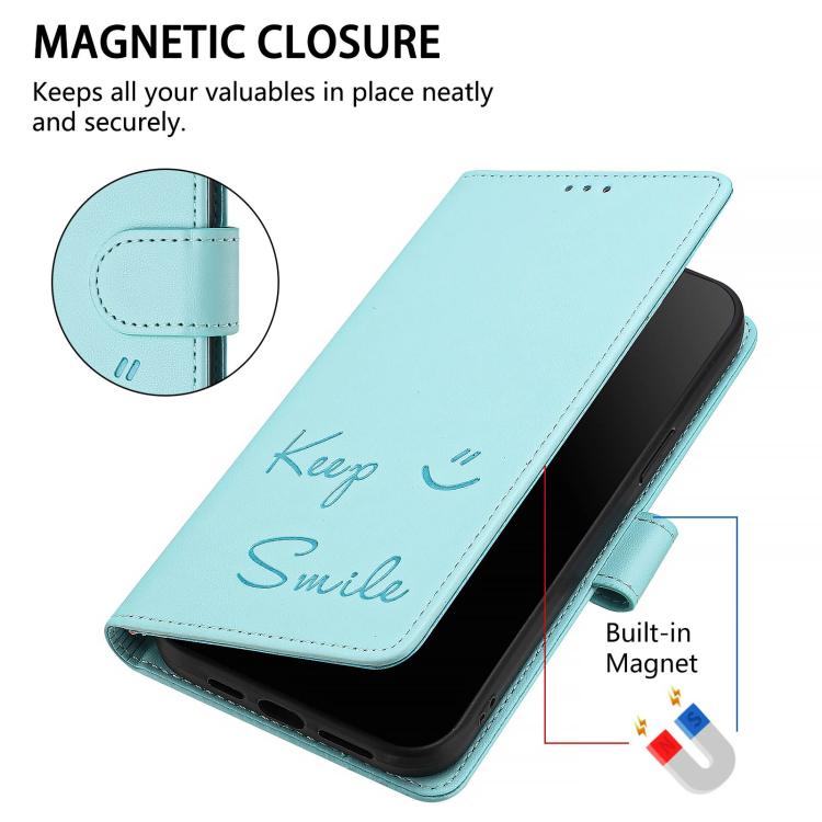 For Tecno Spark Slim 5G Smile Embossing RFID Leather Phone Case