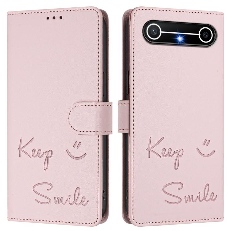 For Tecno Spark Slim 5G Smile Embossing RFID Leather Phone Case