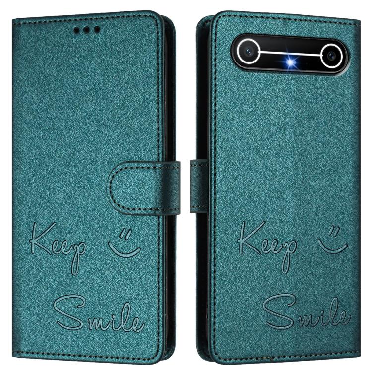 For Tecno Spark Slim 5G Smile Embossing RFID Leather Phone Case