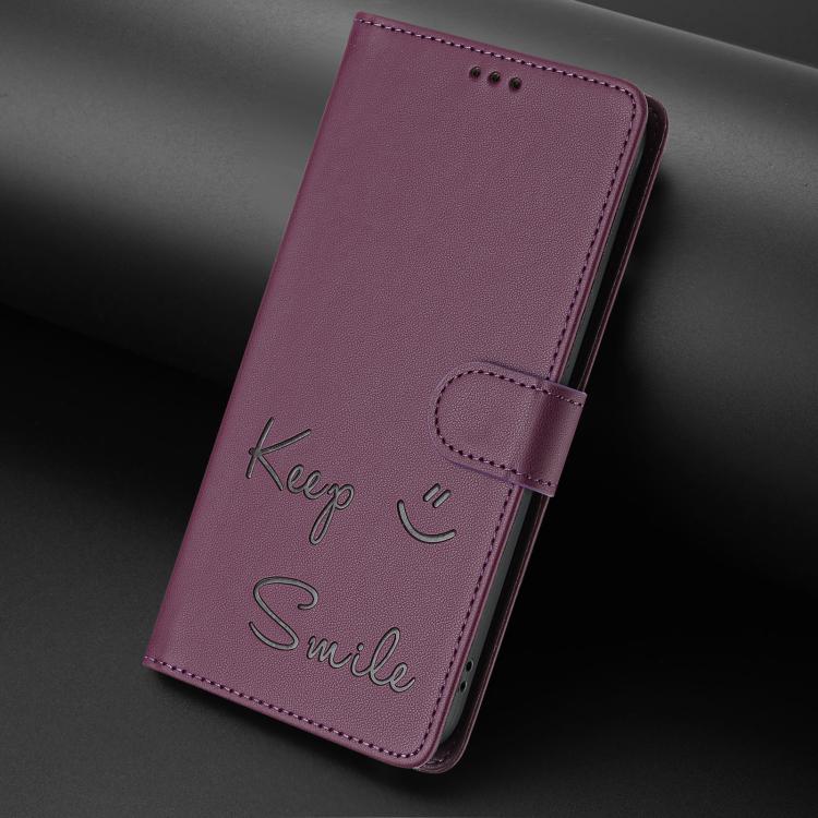 For Tecno Spark Slim 5G Smile Embossing RFID Leather Phone Case