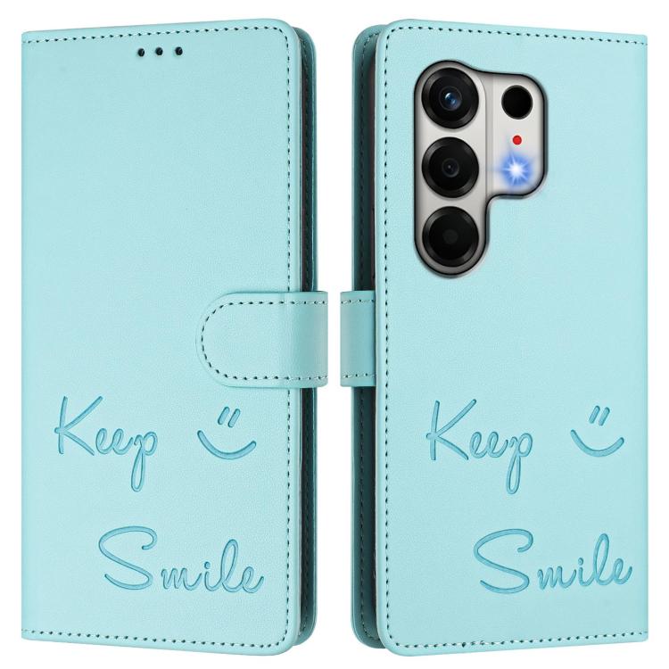 For Tecno Camon 50 4G Smile Embossing RFID Leather Phone Case