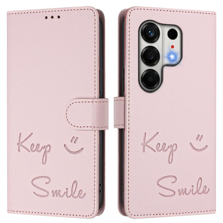 For Tecno Camon 50 4G Smile Embossing RFID Leather Phone Case