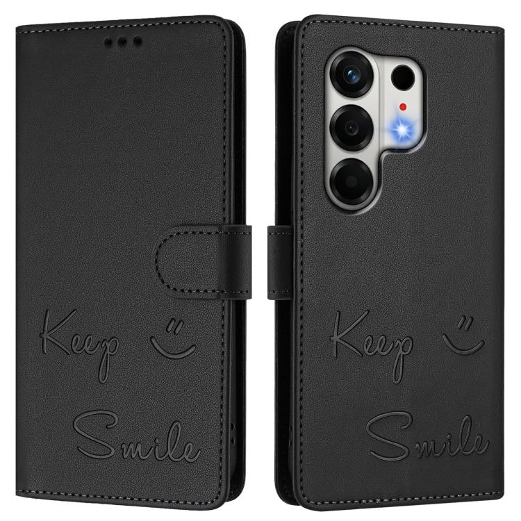 For Tecno Camon 50 4G Smile Embossing RFID Leather Phone Case