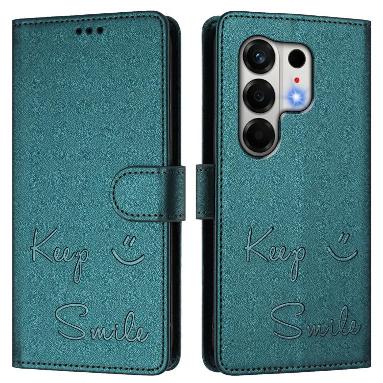 For Tecno Camon 50 4G Smile Embossing RFID Leather Phone Case