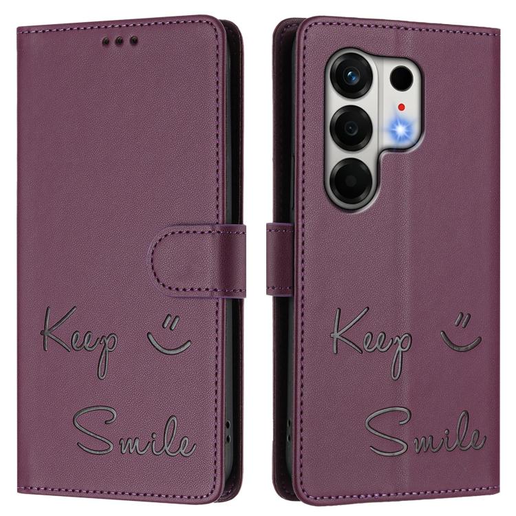For Tecno Camon 50 4G Smile Embossing RFID Leather Phone Case