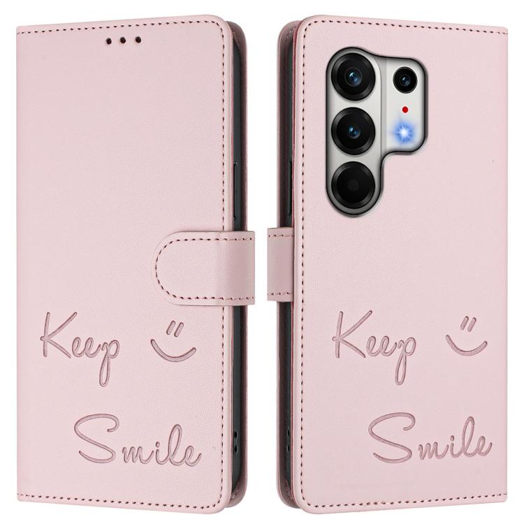 For Tecno Camon 50 Pro 4G Smile Embossing RFID Leather Phone Case