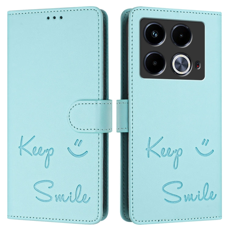For Infinix Note 40 5G Smile Embossing RFID Leather Phone Case