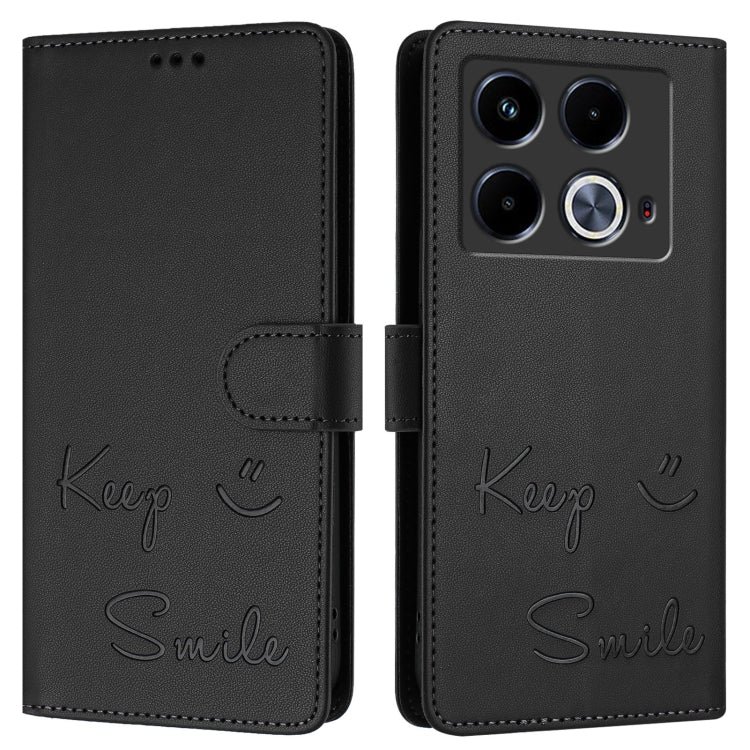 For Infinix Note 40 5G Smile Embossing RFID Leather Phone Case