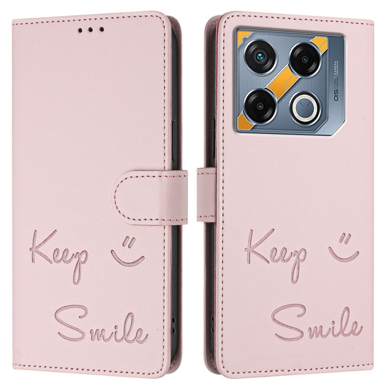 For Infinix GT 20 Pro X6871 Smile Embossing RFID Leather Phone Case