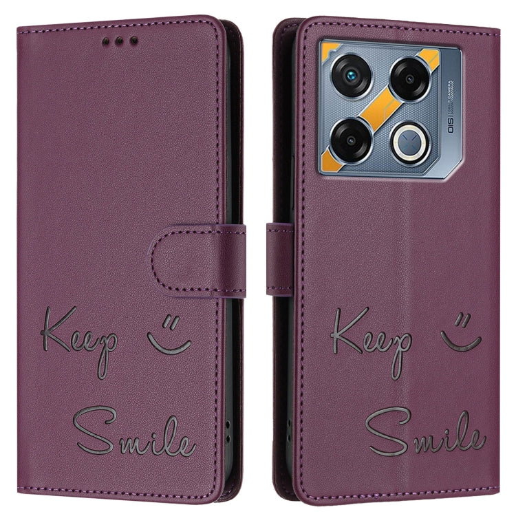 For Infinix GT 20 Pro X6871 Smile Embossing RFID Leather Phone Case