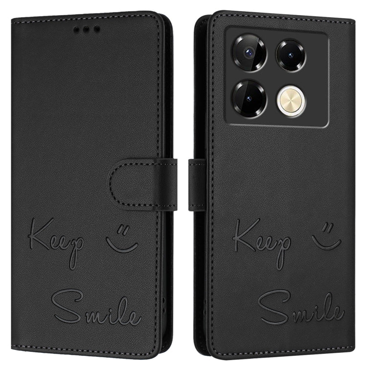 For Infinix Note 40 Pro 4G X6850 Smile Embossing RFID Leather Phone Case