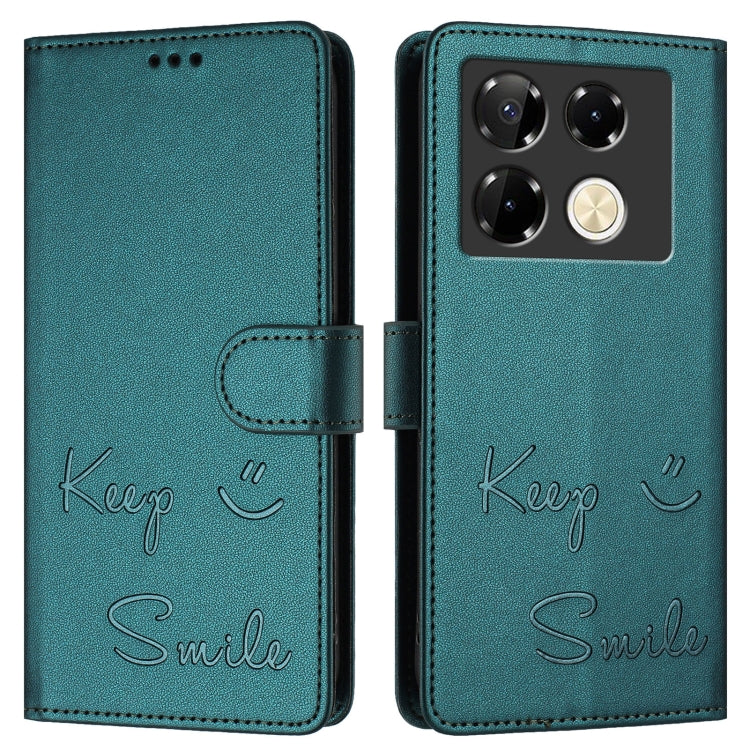 For Infinix Note 40 Pro 4G X6850 Smile Embossing RFID Leather Phone Case
