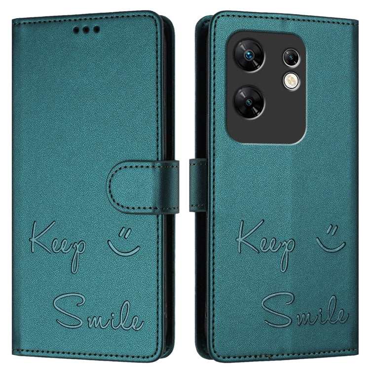 For Infinix Zero 30 4G Smile Embossing RFID Leather Phone Case