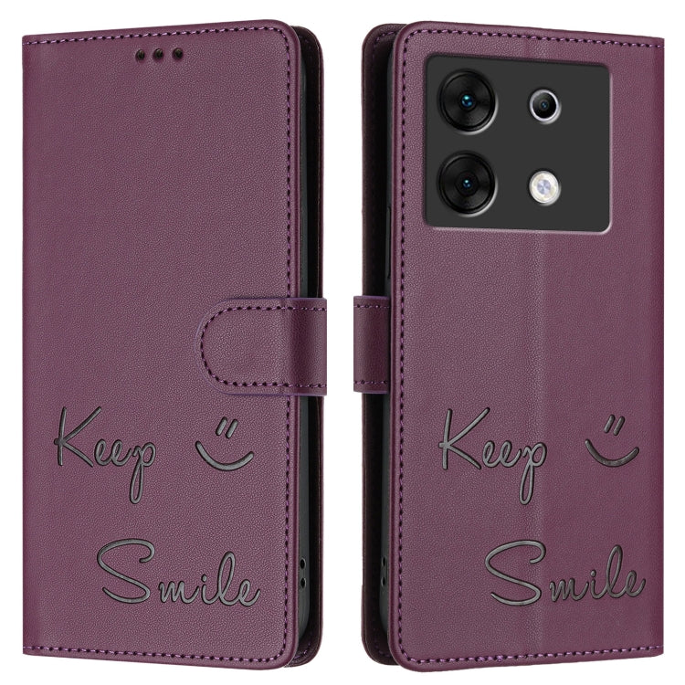 For Infinix Zero 30 5G Smile Embossing RFID Leather Phone Case