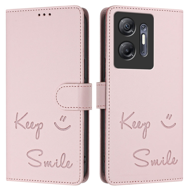 For Infinix Hot 30 5G Smile Embossing RFID Leather Phone Case